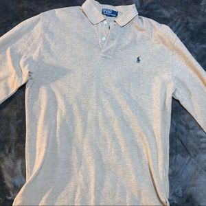 Mens Polo Ralph Lauren Tan Long Sleeve Polo M